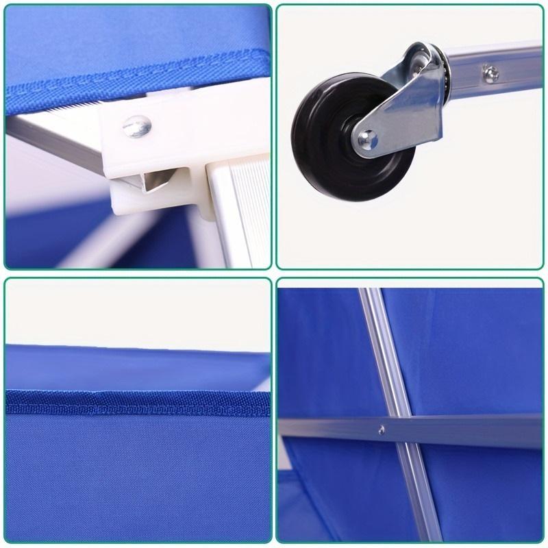 Mobile Folding Sports Ball Storage Cart: Basketball & Football Organizer