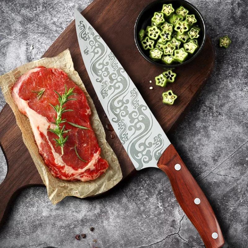 8-calowy nóż szefa kuchni Japoński nóż do krojenia ze stali nierdzewnej Narzędzie kuchenne Akcesoria kuchenne