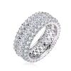 Shein Multi-Row Luxury Zircon Eternity Ring R5579 for Women