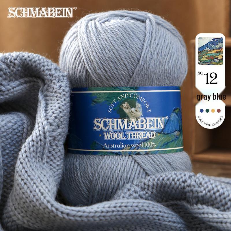 Medium-Thick Hand-Knitted Wool Yarn: Perfect for Sweaters, Cardigans, Scarves, and Felted Bags