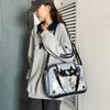 Star Decoration Shoulder Ita Bag Denim Y2K Anime Display Bag Goth Transparent Pocket  Daily