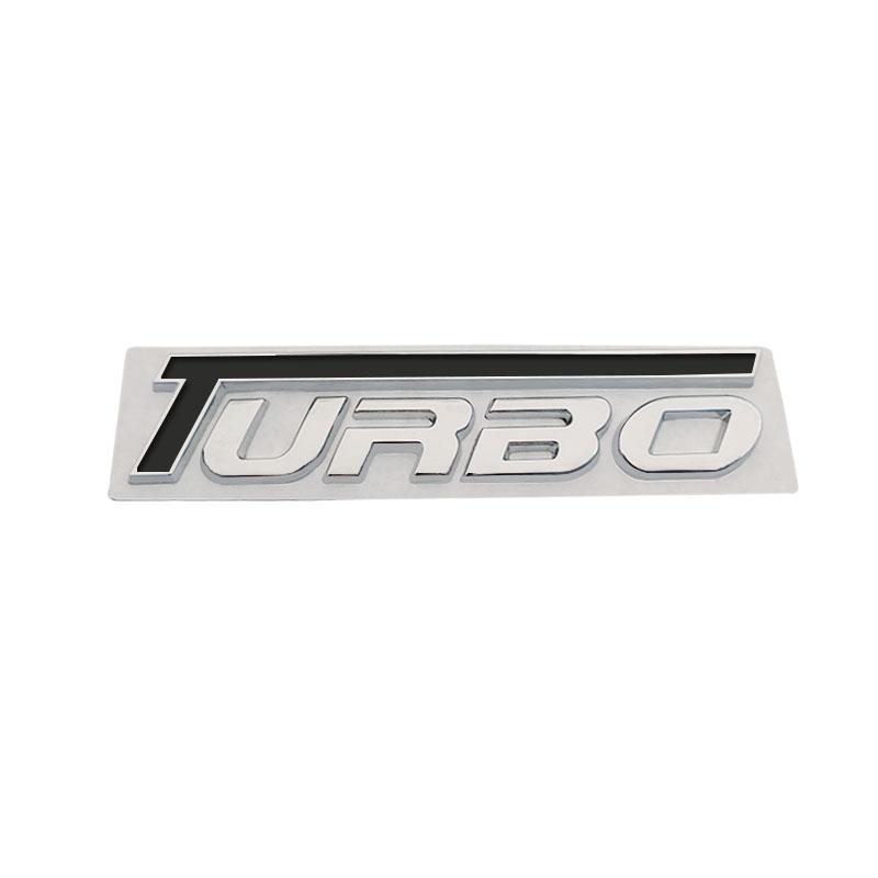 3D Metal Sticker TURBO Badge Emblem Sticker For BMW Mercedes Volkswagen Chevrolet Peugeot Kia Ford Honda Toyota Car Accessories