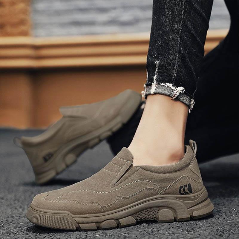 Мужская обувь однотонная весенне-осенняя универсальная износостойкая противоскользящая — фото 6