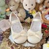 JX Cute Kitten Bow Versatile Sweetheart Lolita Small Low Heel Round Head Lo Shoes One-button Fashion Shoes