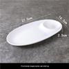 White Ceramic Dumpling Plate with Sauce Dish