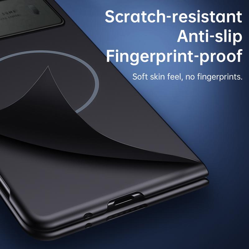 För Magsafe Ultratunt Ramlöst Skal För Tecno Phantom V Fold2 V Fold Frostat Trådlös Laddning Hårt PC Stötsäkert Baksidsskydd