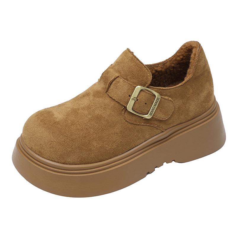 Thick-soled Heightening Birkenstocks Women's 2025 Autumn New Lazy One-pedal Retro Birkenstocks Single Shoes Casual Loafers