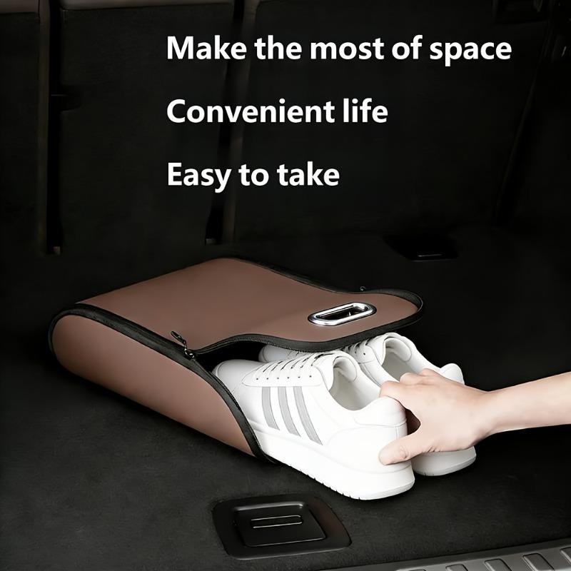 New Portable Car Shoe Box Storage Box, Material, Car Storage Box, Trunk Storage Box, Car Accessory Storage Box, Shoe Storage Box чёрный