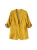 Women's Light Luxury Jacquard Ruched Sleeve V-Neck Lace Blazer