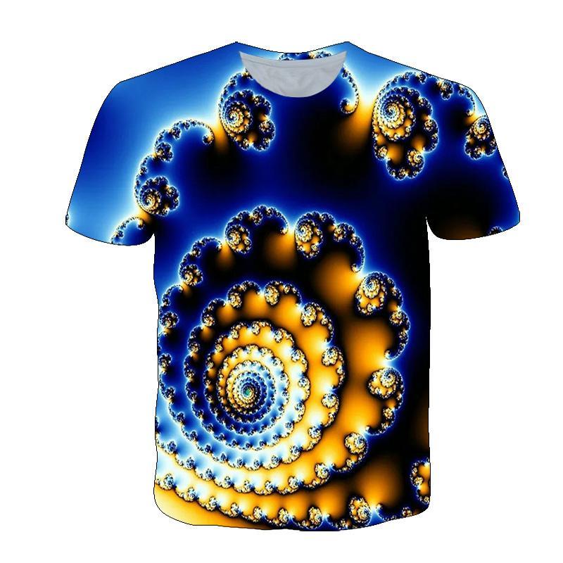 Psychedelische Muster 3D-bedruckte T-Shirts Herren Mode Lässig Streetwear Herren Sommer Lässig Kurzarm Sportoberteile Damen Kinder T-Shirts