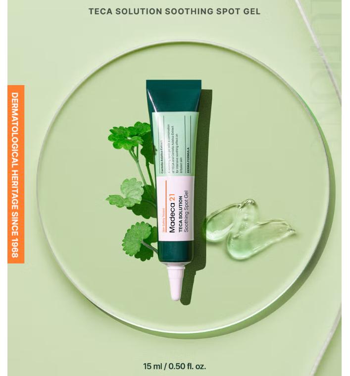 Madeca21 Teca Solution Soothing Spot Gel 15ml – Calming & Repair Gel for Sensitive Skin