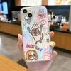 Puppy cat cartoon for iPhone111/12 mobile phone case all-inclusive Apple 13/14/15/16 transparent soft