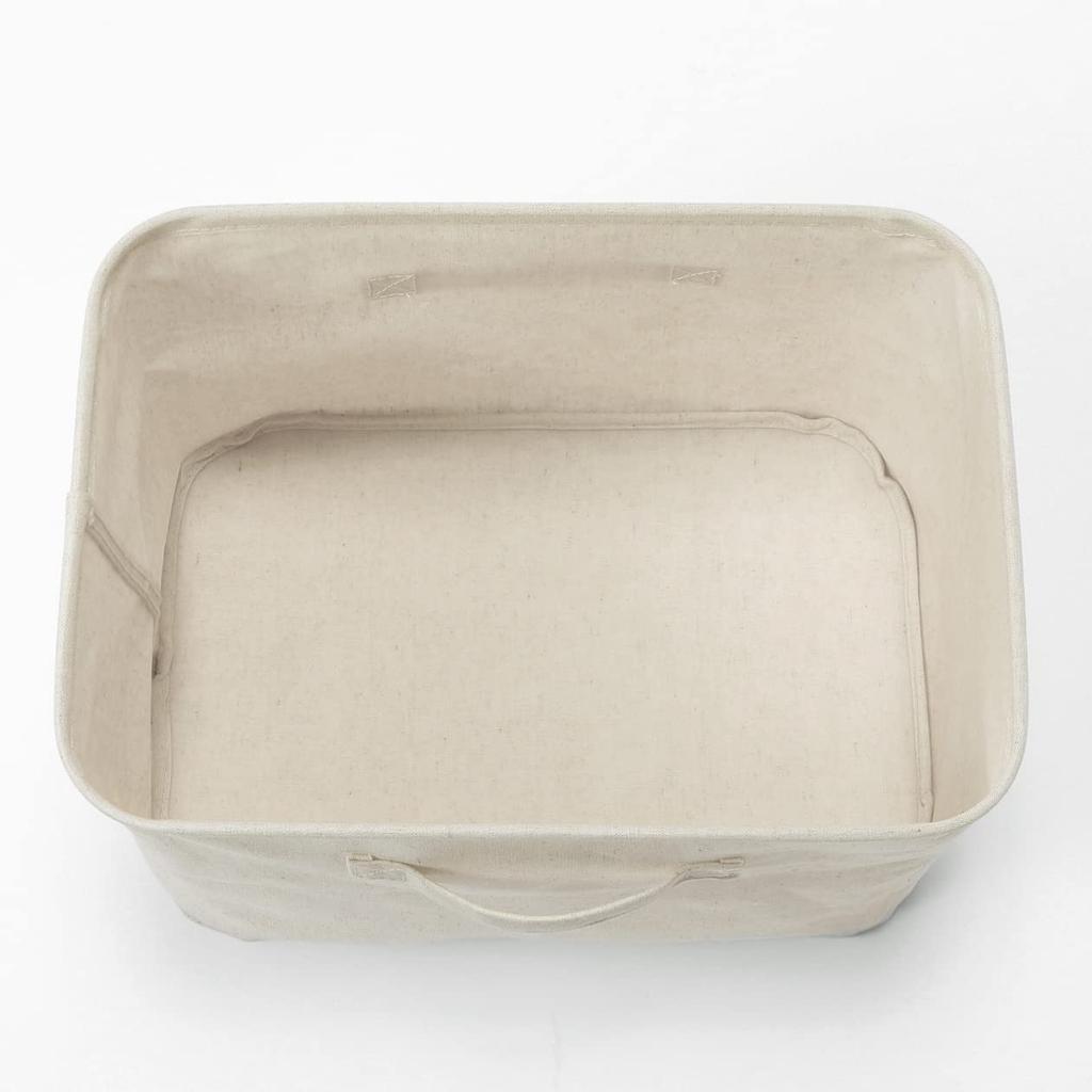 MUJI Soft 37cm X 26cm X 26cm Polyester Item 12403487 Box, Medium, (W) (D) (H), Linen, Rectangular, Number