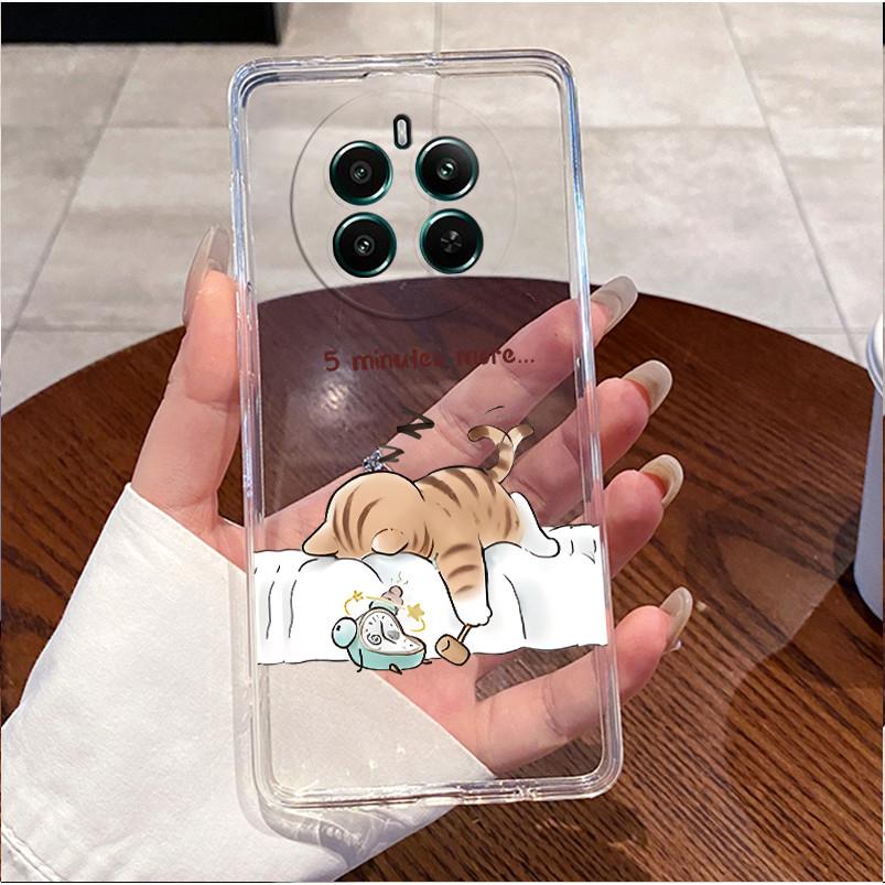 For Realme 12 4G Case RMX3871 Luxury Cute Love Rabbit Cartoon Funny Clear TPU Soft Silicone Back Cover For Realme12 4G Cases