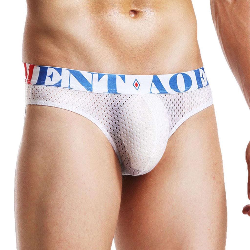 Herren Sexy Low Waist Sport dünne atmungsaktive Eisseide Bullet Separation Unterhose