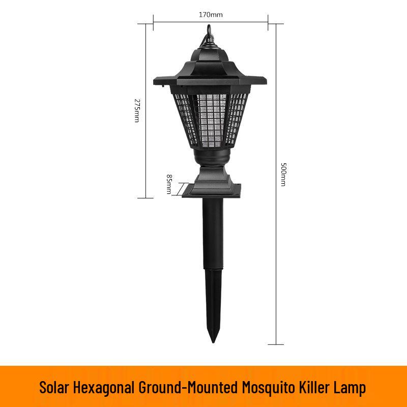 Outdoor Solar-Powered Mosquito Killer Lamp with Waterproof Electric Shock Repellent and Balcony Lighting