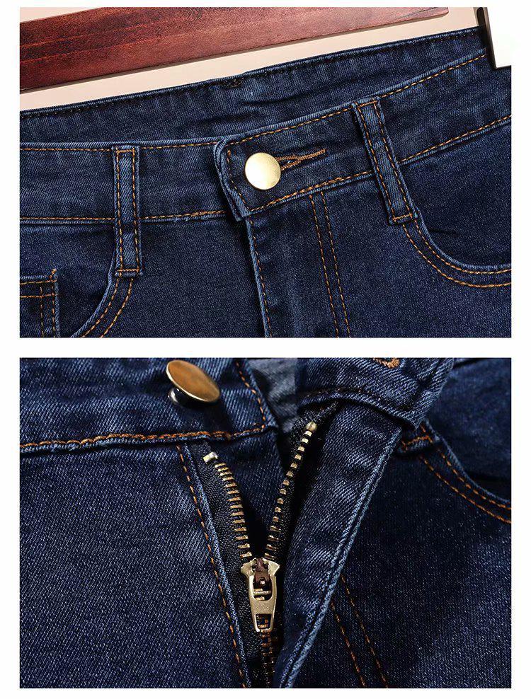 Women's High Waist Black Denim Shorts - 2025 Korean Style, Elastic, Slimming, Rolled Hem, Trendy Summer Hot Pants