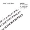Multipurpose 100cm Silver Stainless Sturdy Steel Chain Accessory for Hanging Artworks Light Fixtures and Flowerpots