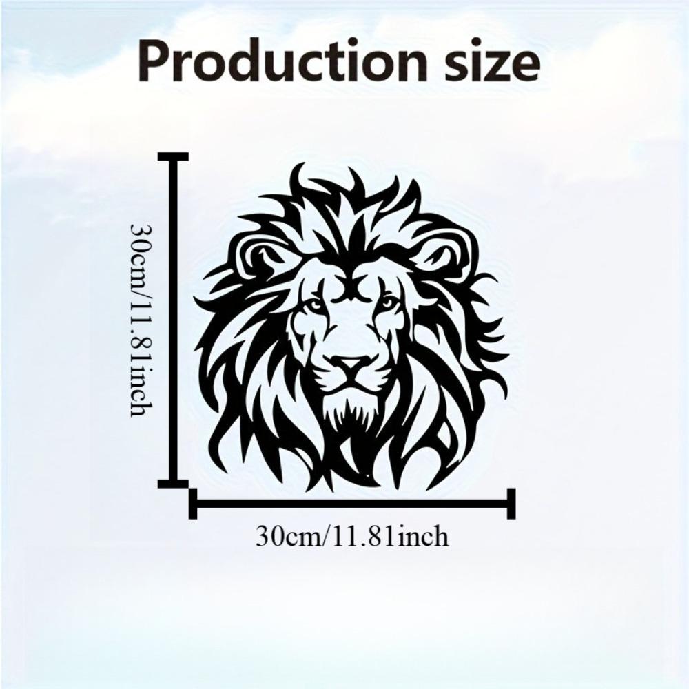 

Large Metal Lion Head Wall Art Rust Resistant Iron Sculpture Vintage Home Decor Outdoor Cabin Living Room Gift for Art Collectors 12in