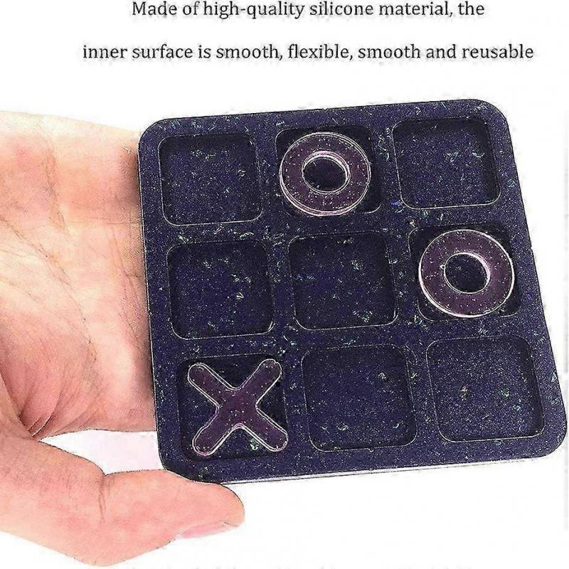 X O Mold Board Game Silicone Resin Mold Kit - DIY Epoxy Resin Molds for Creative Fun & Game Nights