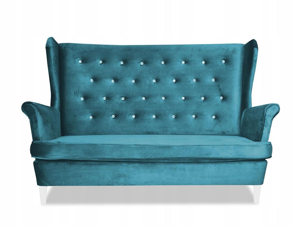Lounge Set of Furniture Diana Wingback Sofa Armchairs Poufs Family Furniture Set