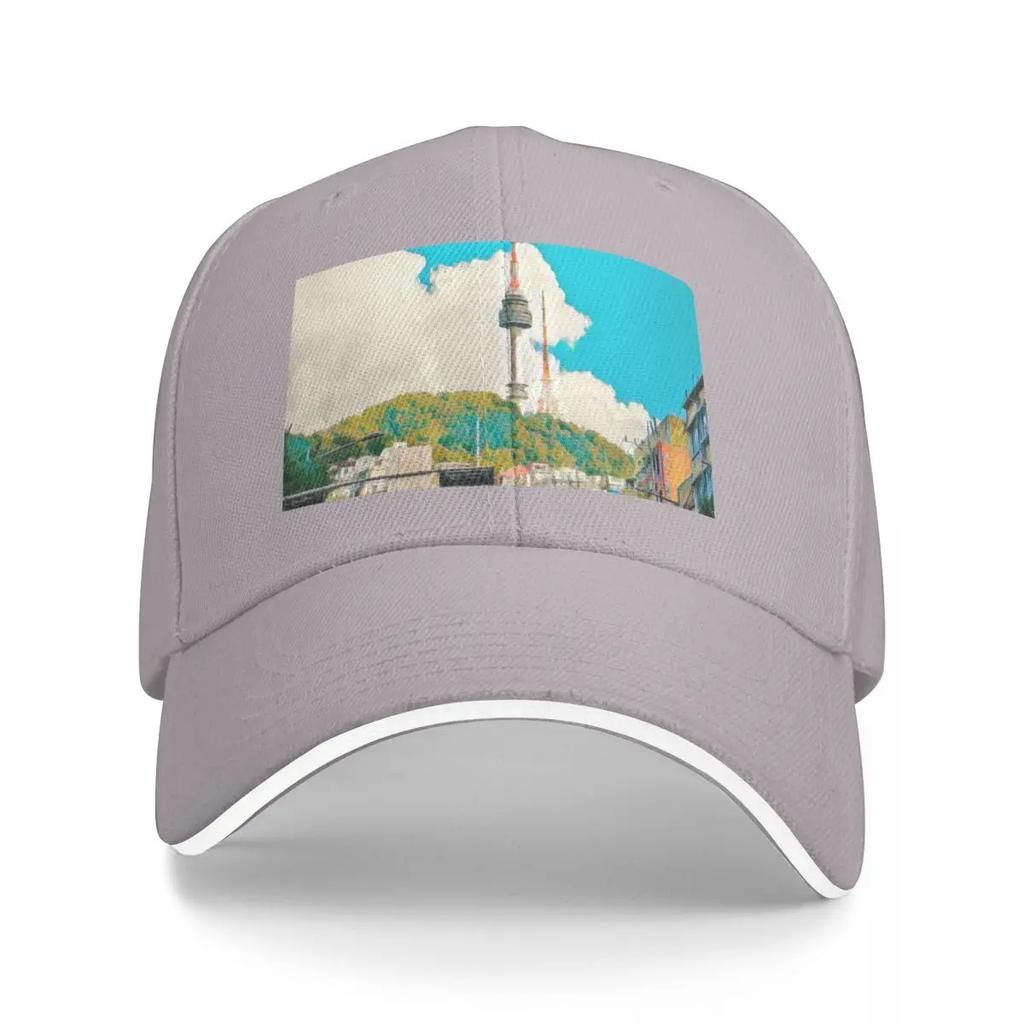 Seoul City Streets Baseball Cap Vintage Fishing Hat Beach Hat Black For Women  Unisexs