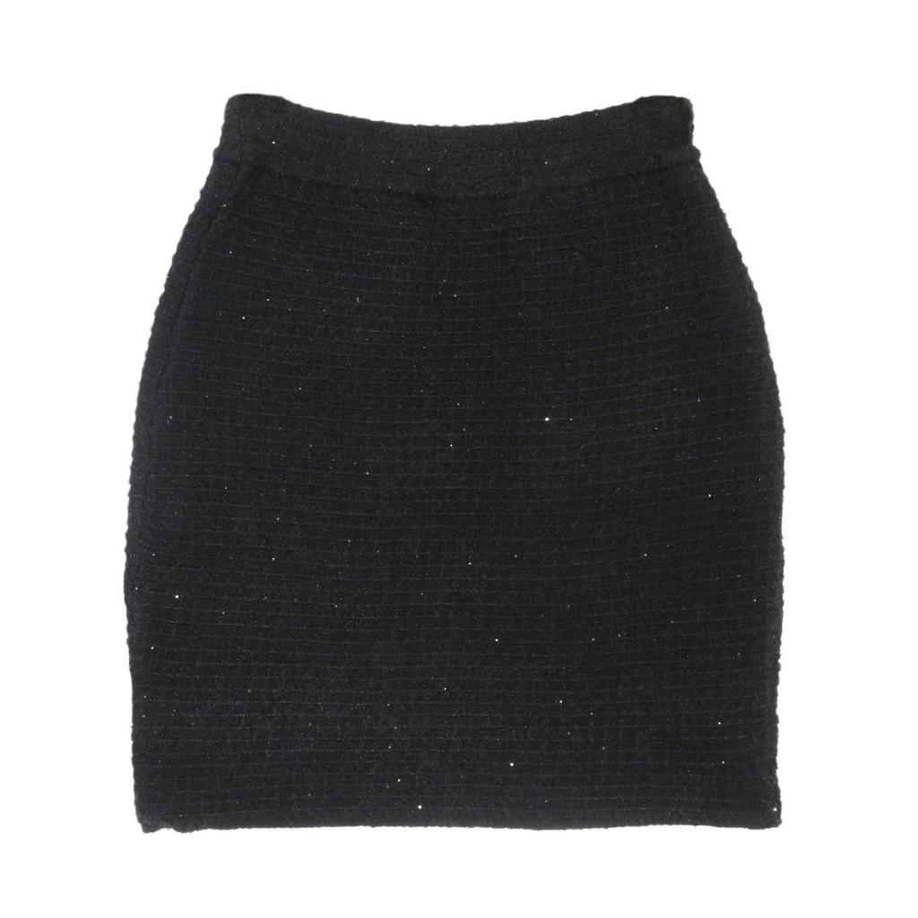 Chic Knitted Jacket & Skirt Set: Double-Breasted, Diamond-Embellished, Round-Neck French Socialite Style