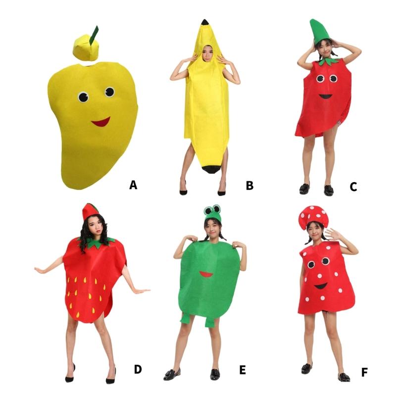 Costumes de Fête sur le Thème des Fruits Respirants Non-tissés pour Multiples Jeux de Rôle lors d'Événements Scolaires et de Célébrations Familiales Confortables à Porter