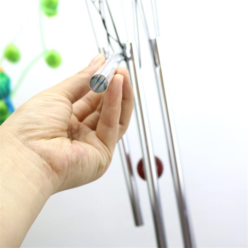 1pc Wind Chimes 6 Tubes Outdoor Large Deep Tone Bells Metal Garden Yard Patio Decoration Hanging Ornament