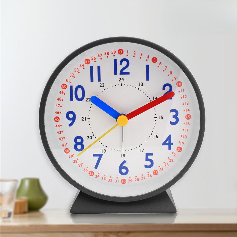 

Детский будильник Металлические часы-сиденье Бесшумный со светом с будильником Креативные настольные часы Обучающий будильник Обучение Многофункциональный 3.5 inch