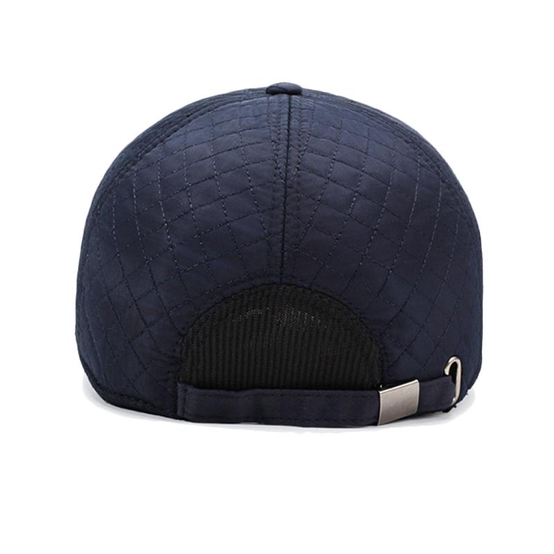 Herren Herbst Winter Warme Baumwolle Diamant Baseballkappe Ohrenschutzkappe für ältere Menschen Outdoor Kälteschutzkappe