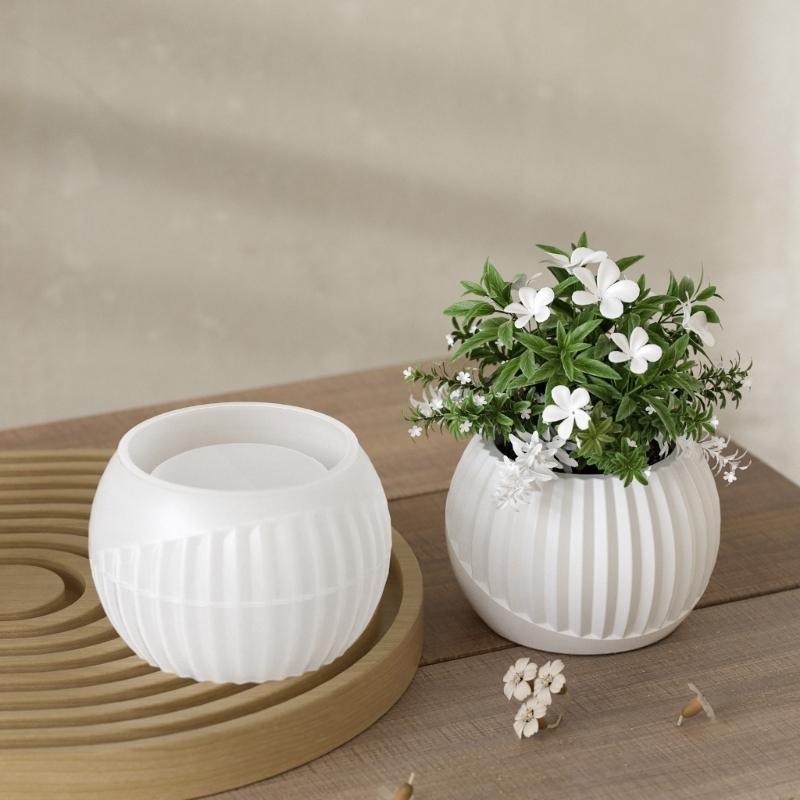 Sturdy Silicone Vase Mould Set Accessory for Resin Plaster Craft Supplies Flower Pots Making Set for Home Decoration