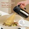 2 in 1 470ML/16oz Light-Blocking Dark Oil Sprayer for Cooking Olive Oil Dispenser Bottle for Kitchen Dark Green Glass Oil Bottle