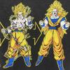 [USED] Rare Dragon Ball Z T-shirt, Size L, Super Saiyan Goku, Black