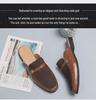 Men's British Style Leather Slip-On Business Slippers