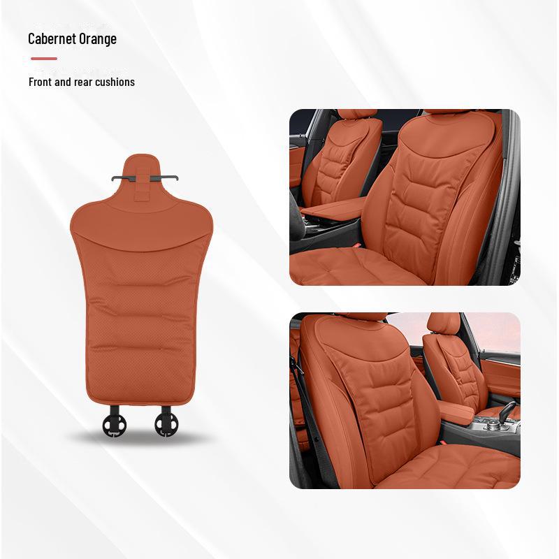 Universal Ventilated Nappa Leather Car Seat Cushions - Four Seasons, Breathable, High-Grade, Perforated Design for All Models.
