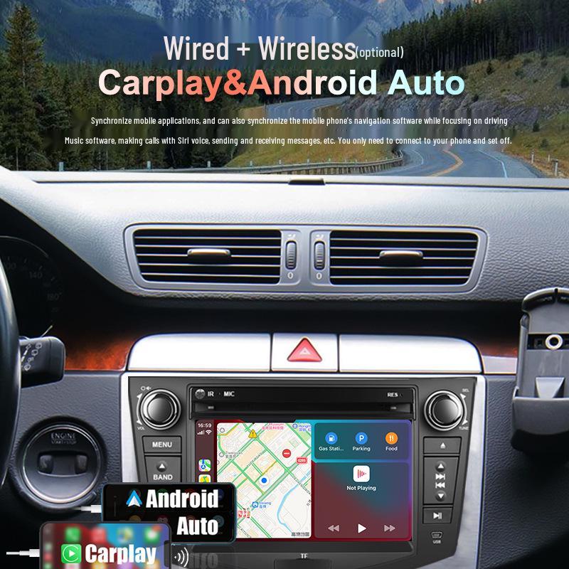 Compatible with 07-12 Toyota RAV4: Navigation Console with Wireless CarPlay, Bluetooth, and DVD Player.