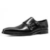 Men'S Leather Shoes, Business Dress Shoes Men'S Korean Version Men'S Shoes Cowhide Munch Shoes Monk Shoes