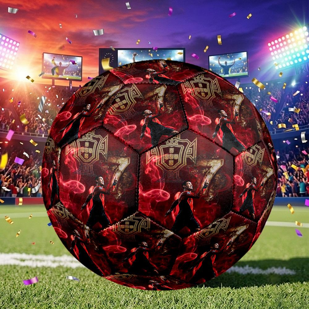 1pc Ronaldo Manchester Soccer Ball Size 5, Suitable for Practice Matches/tournament Training,Lightweight and Durable. cl70220