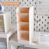 Macaron Color 4 Grid Oblique Insertion Desktop Organizer Pen Holder Pencil Makeup Brush Storage Box School Stationery Quality