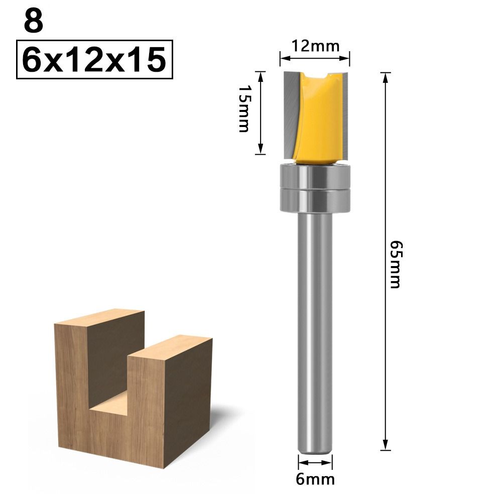 Carving Machine Woodworking Tool with Bearing Drill Bit Milling Cutter Router Bits Slotting Cutter