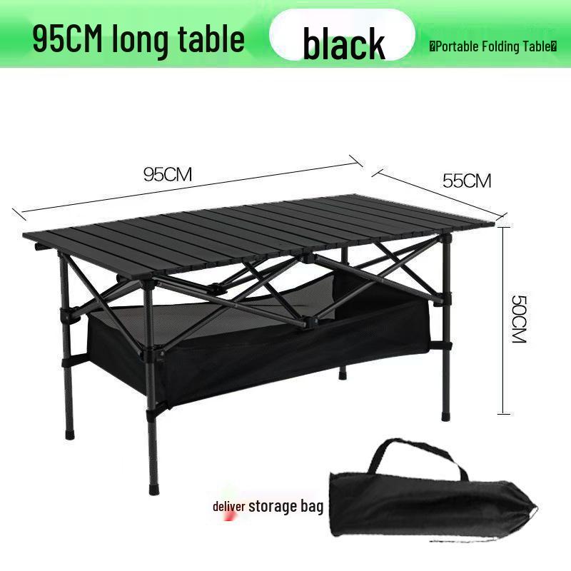 Durable Portable Metal Folding Camping Table for Outdoor, Night Market, Car-Mounted, and Barbecue Use