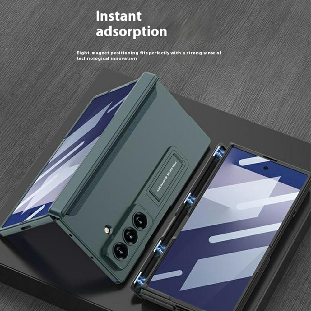 GKK For Samsung Galaxy Z Fold7 5G Case with Clear Screen Film Magnetic Hinge Kickstand Phone Cover