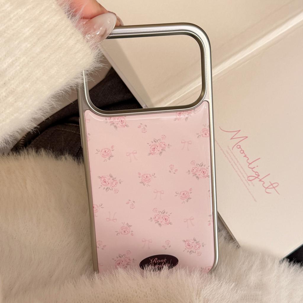Pink Rose Flower for Apple 17 Promax Mobile Phone Case for IPhone 16 Fresh and Gentle 1315 for Huawei