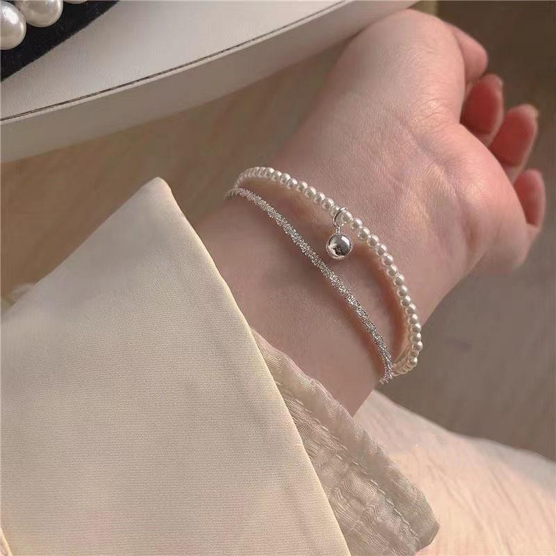 Stylish Doublelayered Pearl Bracelet For Women Fashionable Jewelry Highend
