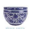 Blue and White Porcelain Turtle Tank: Fish and Lotus Pot for Desktop or Floor