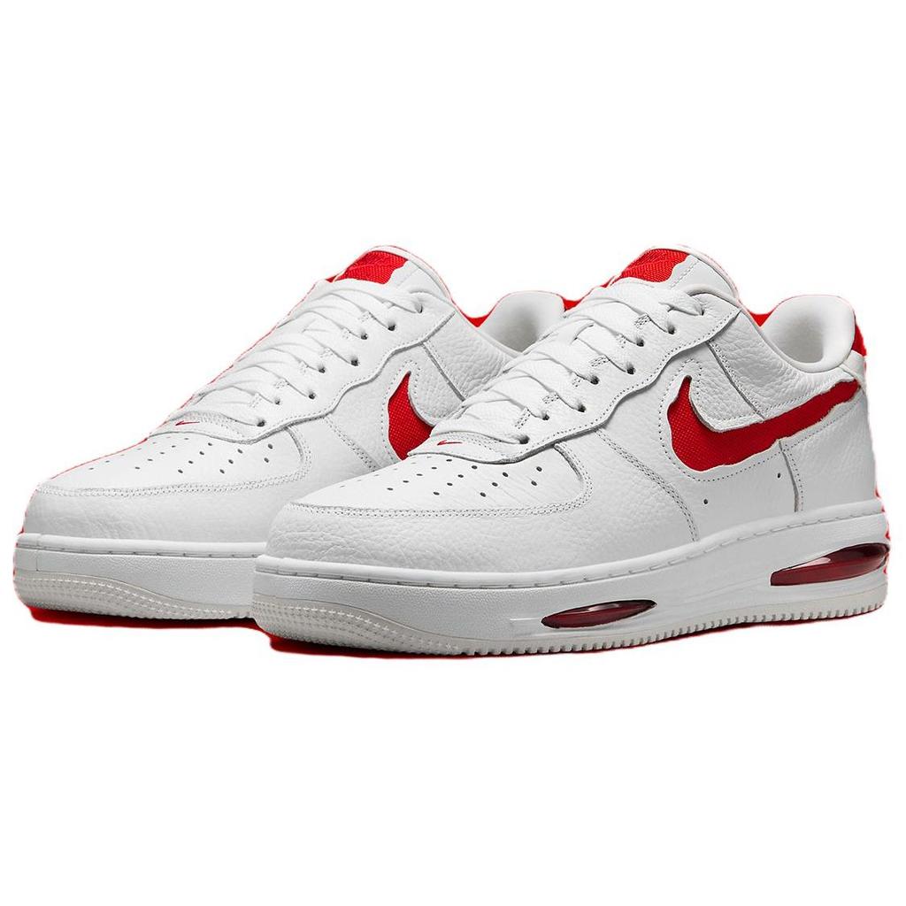 Nike Air Force 1 Low EVO Bianco Rosso Università Scarpe da Ginnastica da Uomo Summit-White HF3630-100