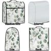 Large Blender Cover Eucalyptus Leaves Stand Dust Covers for Appliance Kitchen Mixer Covers with Top Handle Pockets Waterproof Food Processor