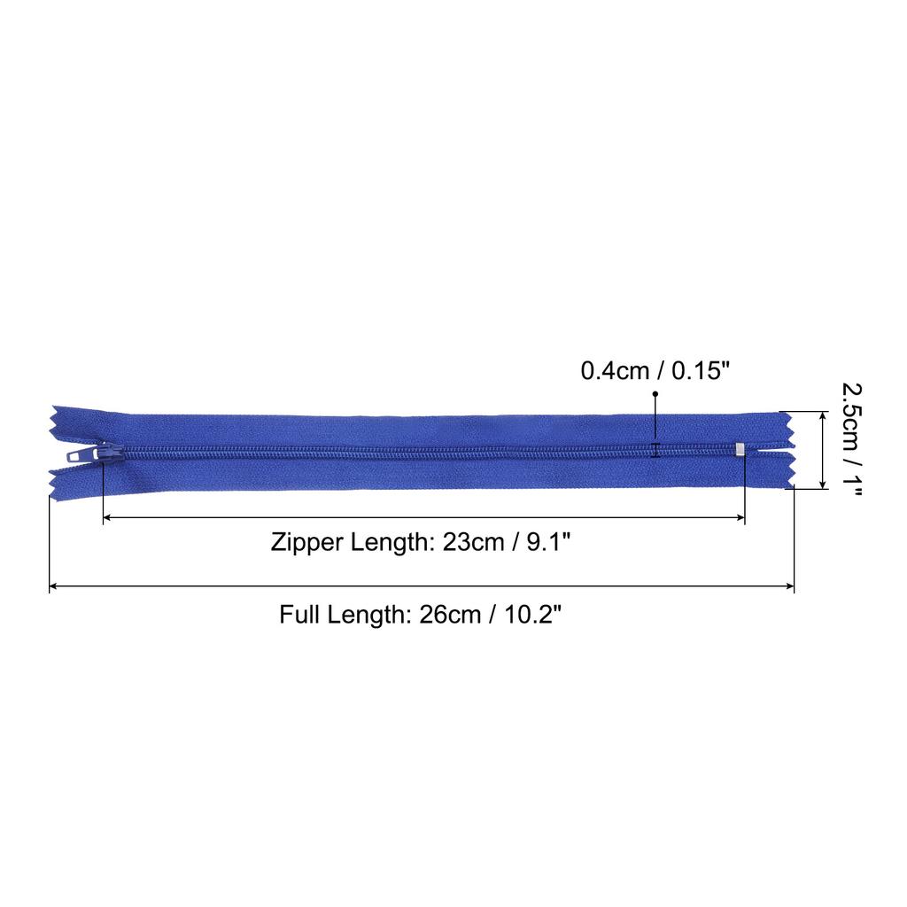 30Pcs #3 Nylon Coil Zippers for Sewing, Close End Sewing Zipper Supplies Bulk Zippers for Tailor Crafts, Dresses, Pillows DIY