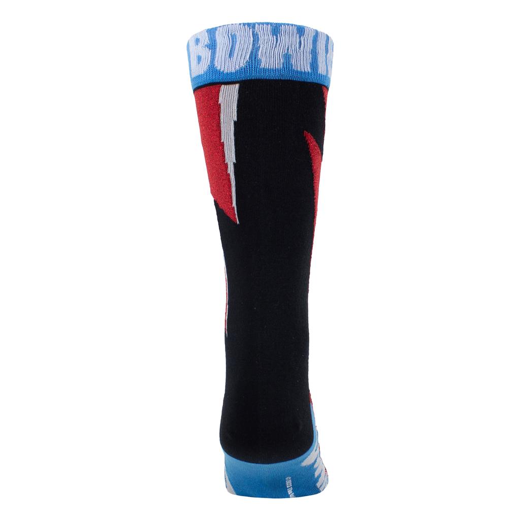 David Bowie Unisex Adult Red Flash Crew Socks